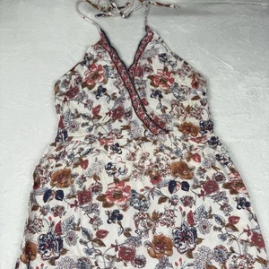 Maxi Vestido Angie Halter M Rosa/Azul Floral Boho Fluido Playa Hippie Cottagecore - Imagen 1 de 22