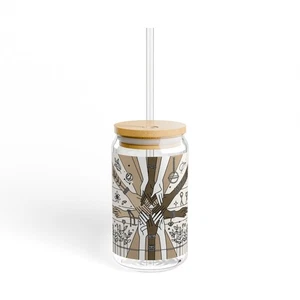 Vaso para sorber inspirado en la naturaleza - 16 oz, utensilios ecológicos para tés helados - Imagen 1 de 5