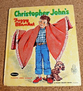 Vintage 1959 Christopher John's "Fuzzy Blanket"... Tell A Tale Fuzzy Wuzzy Book - Picture 1 of 5