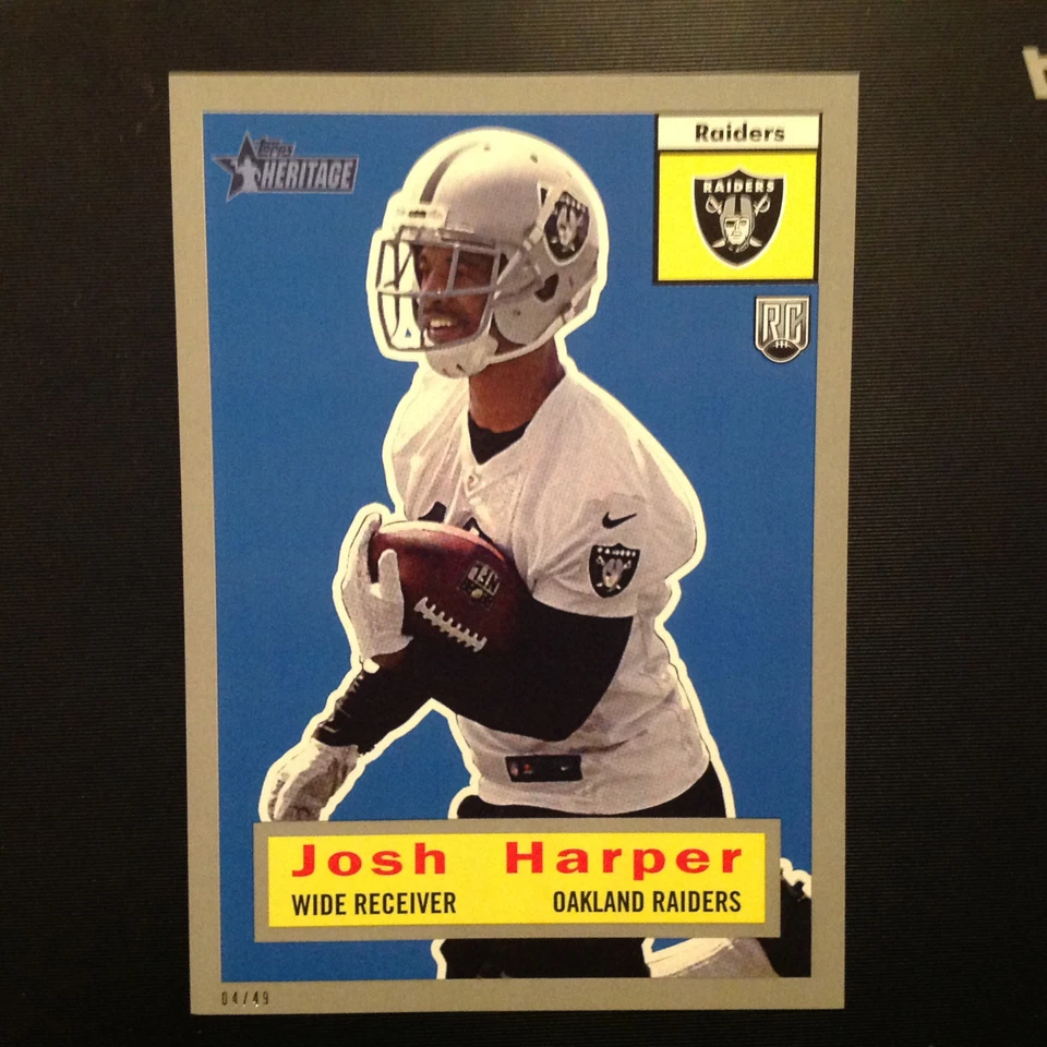 JOSH HARPER #69 Fresno St Raiders RC #ed/49 made Silver 2015 Topps Heritage 5x7  - Image 1 of 1