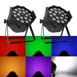 2pcs RDM 18x18W 6in1 Zoom LED PAR Stage Lights RGBWA UV 6IN1 DJ Lighting 10°-60° - Picture 1 of 12