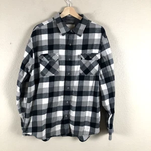 Weatherproof Shirt Men 2X Large Black Grey Check Flannel Gorpcore Cabincore - Picture 1 of 17