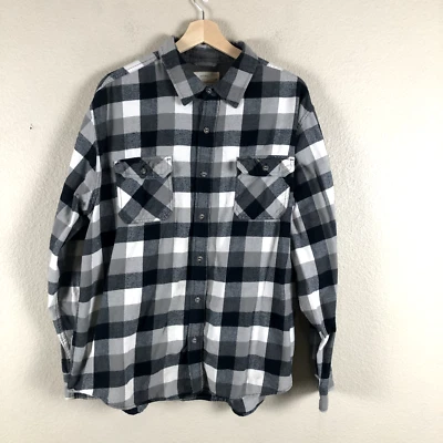 Weatherproof Shirt Men 2X Large Black Grey Check Flannel Gorpcore Cabincore - Image 1 of 4