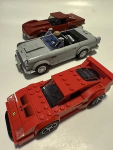 Lego Cars Corvette Sting Ray, Bentley, Ferrari With Mini Figures - Picture 1 of 6