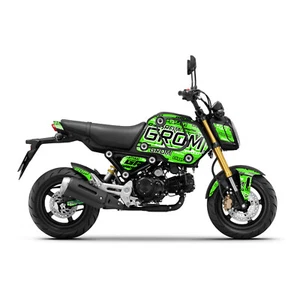 Green Printed Vinyl Graphics Wrap Stickers For Honda GROM MSX125 21 22 23 - Picture 1 of 4