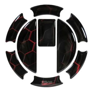 Tapa depósito pad nido de abeja rojo rojo moto protección universal compatible para Triumph - Imagen 1 de 5