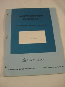 VTG MANUAL - LAMBDA REGULATED POWER SUPPLIES LNS-Z SERIES INSTRUCTION MANUAL - Picture 1 of 2