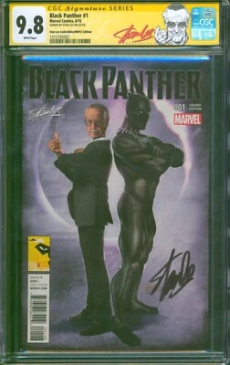 Black Panther #1 (2016) ⭐ CGC 9.8 SIGNED by STAN LEE ⭐ Middle East MEFCC Variant - Image 1 of 4