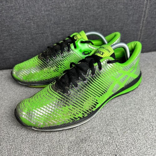 Scarpe da ginnastica da corsa Asics Gel Super J33 Fluidaxis verdi da uomo taglia UK 8 5