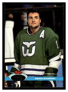 1991 Stadium Club #145 Dean Evason - Hartford Whalers - Picture 1 of 2