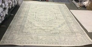 IVORY / SLATE 9' X 12' Back Stain Rug, Reduced Price 1172651952 ADR108S-9 - Picture 1 of 4