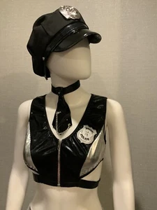 Police Officer Cosplay Costume Fitted Outfit Latex - Picture 1 of 8