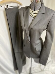 Anne Klein Pant Suit Size 2 Two Piece Set 29X31 Pockets Executive Wool Blend