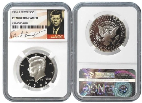 1996 S SILVER KENNEDY HALF DOLLAR 50C NGC PF70 ULTRA CAMEO Cover