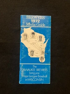 1972 Milwaukee Brewers Official Major League Baseball Media Guide Press TV MLB. - Picture 1 of 2