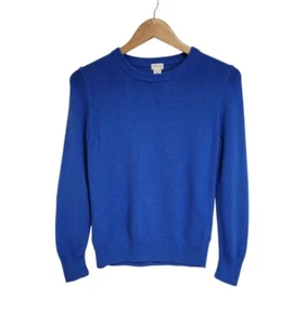 J Crew Crewcuts Blue Long Sleeve Elbow Patches Crewneck Sweater Size Large 10/11 - Picture 1 of 7