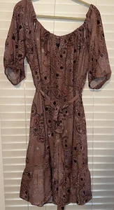 City Chic Belt Dress In Shades Of Mauves Size XL 22 - Picture 1 of 5