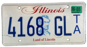 Vintage Illinois 2005 Trailer License Plate 4168 GL TA Garage Man Cave Pub Decor - Picture 1 of 2