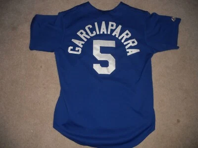 Chicago Cubs Jersey Majestic Genuine Merchandise #5 Nomar Garciaparra Sewn Blue - Image 1 of 4