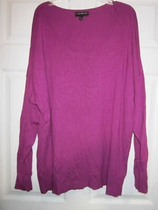 LANE BRYANT FUSCHIA PINK PULLOVER  SWEATER, WOMENS PLUS SIZE 22/24, # 88Y - Picture 1 of 10