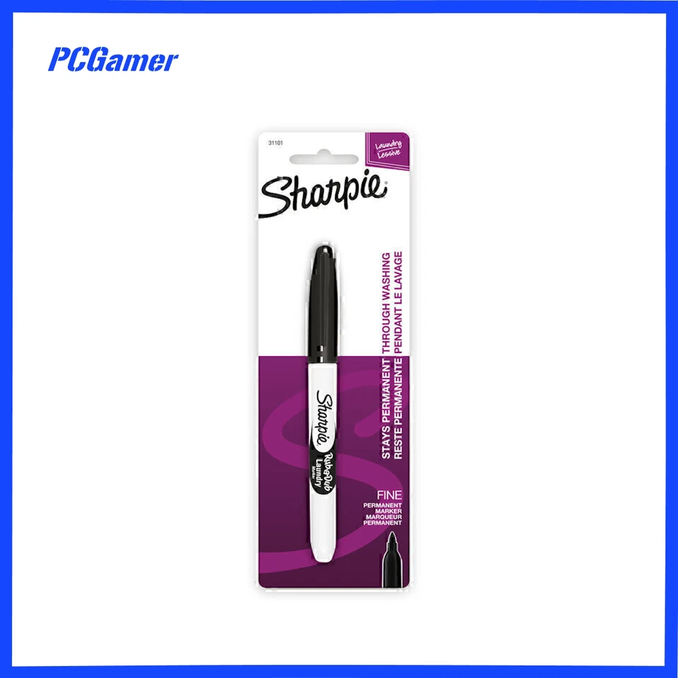 1 X Black Sharpie Rub a Dub Laundry Fabric Marker S31101