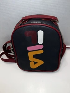 FILA Zaino Borsello Borsa da Viaggio Multicolore Logo Biella Italia Poliuretano - Foto 1 di 6