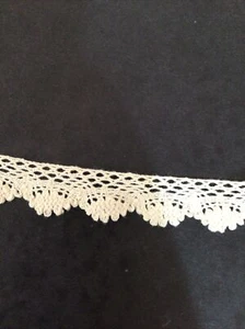 2mtr Cream 23mm Cotton Scalloped Flat Lace Sewing/Dressmaking/Trim (6) - Picture 1 of 2