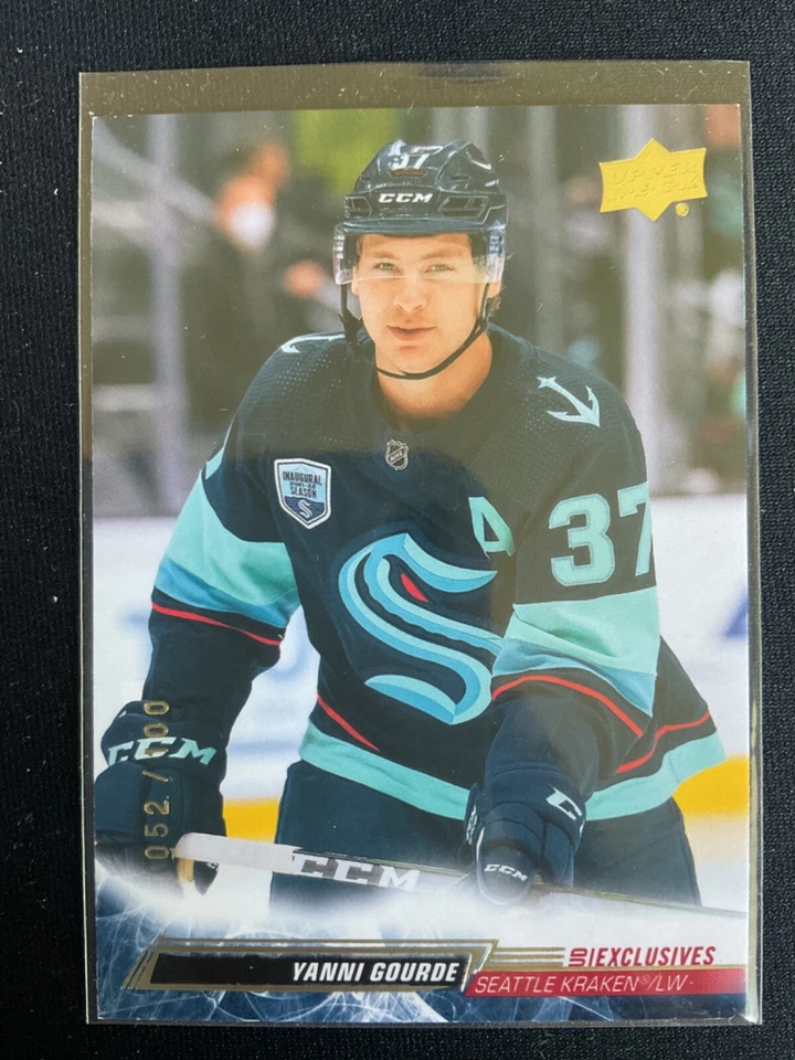 Yanni Gourde 2022-23 Upper Deck Exclusives Parallel Card #052/100 - Image 1 of 1