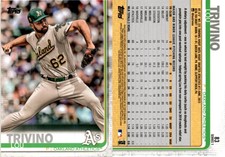Lou Trivino 2019 Topps Baseball Card 83  Oakland Athletics