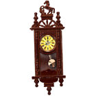 Zabawkowy zegar ścienny do domku dla lalek: 1:12 Miniaturowy zegar wiszący Meble vintage