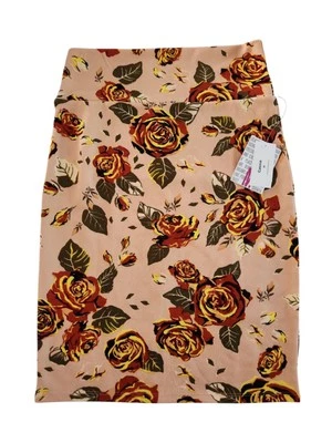 Falda Lápiz Lularoe Rosa Floral Mediana Cassie M Rosas Flores ¡Nueva! Foto 1 de 3