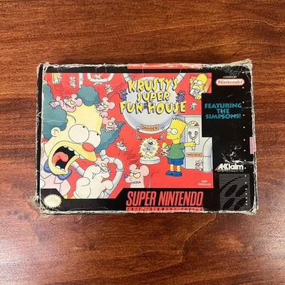 Krusty's Super Fun House (Super Nintendo Entertainment System, 1992) No Manual - Image 1 of 4