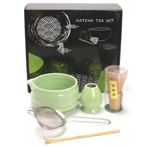 5 Pcs Set Matcha Powder Whisk Green Tea Powder Preparing Brush Bamboo Chasen - Picture 1 of 13