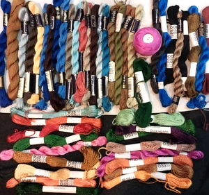 Lot(46)of #3 cotton DMC&Anchor and OOE Rayon needlepoint/crafts - Picture 1 of 2