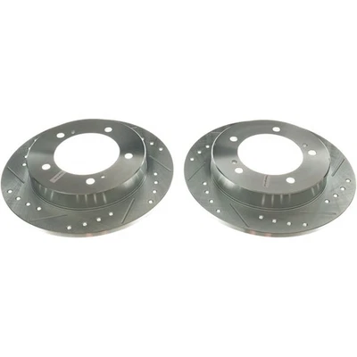 PowerStop Evolution Drilled Slotted Rotors Pair Front For Geo Tracker - Image 1 of 3