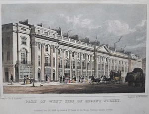 Parte de West Side of Regent St 1828, Londres. Estampado antiguo. Thomas H Shepherd - Imagen 1 de 2