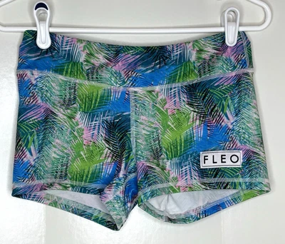 Pantalones cortos para correr FLEO para mujer pequeños azules rosas verdes ajustados Yoga CrossFit Foto 1 de 4