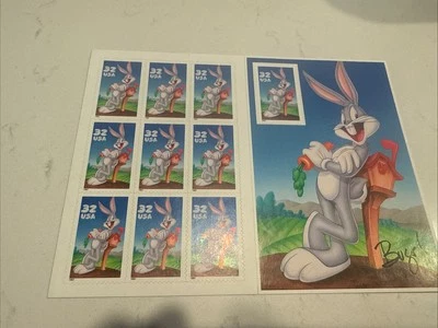US Stamp # 3138 Imperf Bunny Sheet Mint OG NH - Image 1 of 4