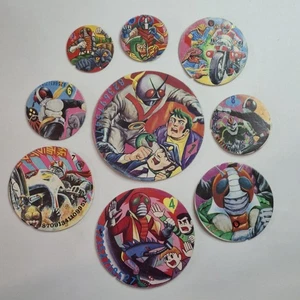Kamen Rider 9 x Round Menko Bulk Sale Marumenko Vintage Japan Showa (C) - Picture 1 of 11