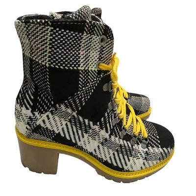 Eric Michael Indigo Botas con Cordones a Cuadros 36EU 5.5-6US Impermeables Amarillas Multi Foto 1 de 4