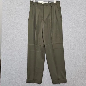 Vintage Eddie Bauer Hose Herren Wolle Anzughose braun Bundfalten 32x30 - Bild 1 von 13