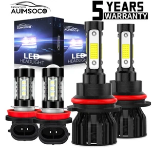 For Nissan Versa Note 2014-2019 4x LED Lights Fog Light Bulbs Combo Kit 6000K - Picture 1 of 12