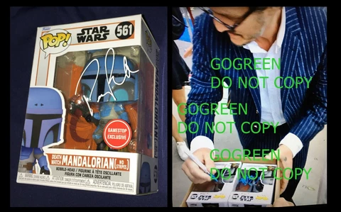 Pedro Pascal signed Mandalorian funko pop vinyl poster photo BAS The Last of Us Cover