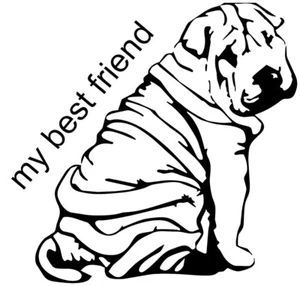 SHAR PEI DOG PUPPY DECAL STICKER - Picture 1 of 1