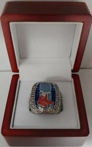David Ortiz - 2013 Boston Red Sox World Series Ring With Wooden Display Box Cover
