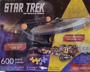 Star Trek Enterprise and Cast 600 Piece 2 Sided Diecut Jigsaw Puzzle Brand New - Picture 1 of 2