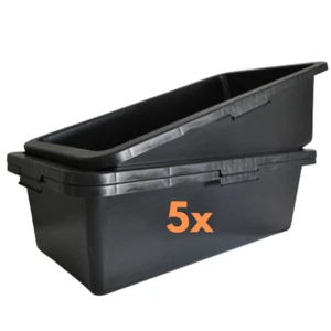 5 Pcs. Mörtelkästen 40 Litro, Tinas de Mortero Anguloso Cubo, Kunstoff-Wannen - Imagen 1 de 6