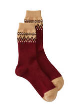 Polo Ralph Lauren Holiday Nordic Crew Socks burgundy new nwt wool
