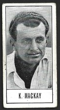 CRICKET TRADE CARD Barratt & Co 1956 Test Cricketeers Series A K MACKAY