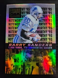 Pinnacle Zenith Barry Sanders 1996 inserto notable #8 Lions - Imagen 1 de 2